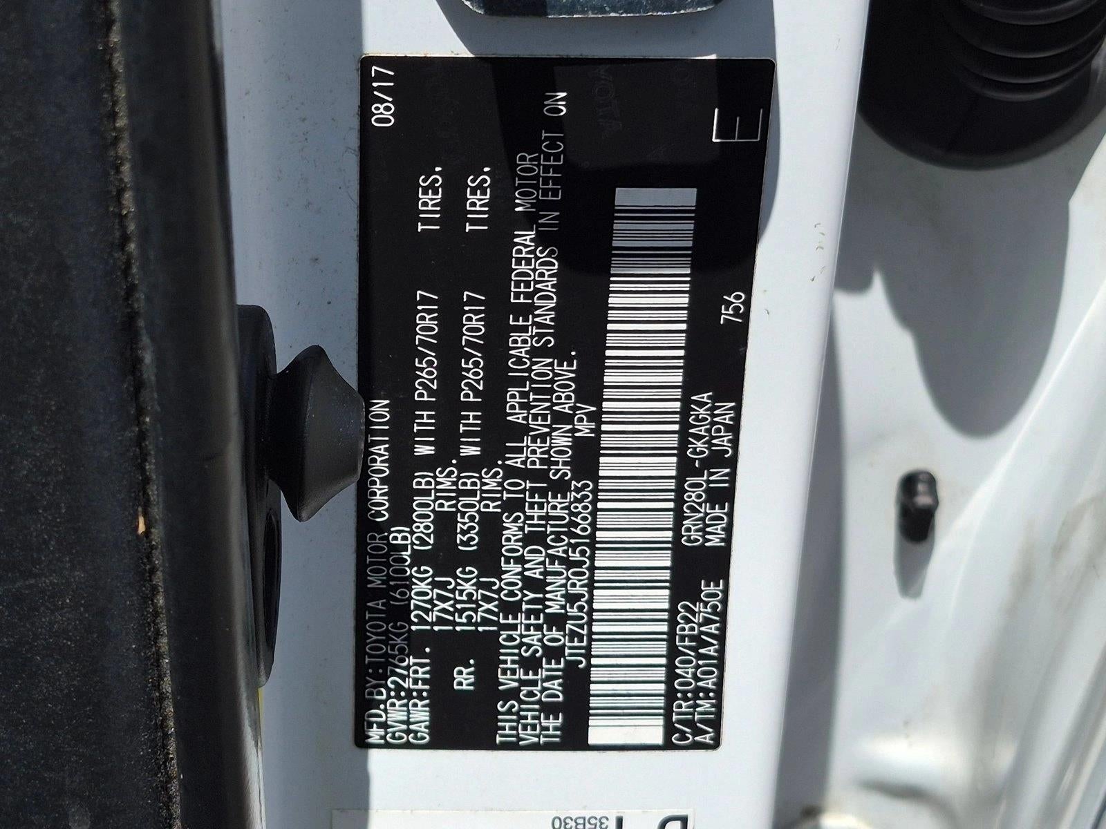 2018 Toyota 4Runner SR5 2WD (Natl)