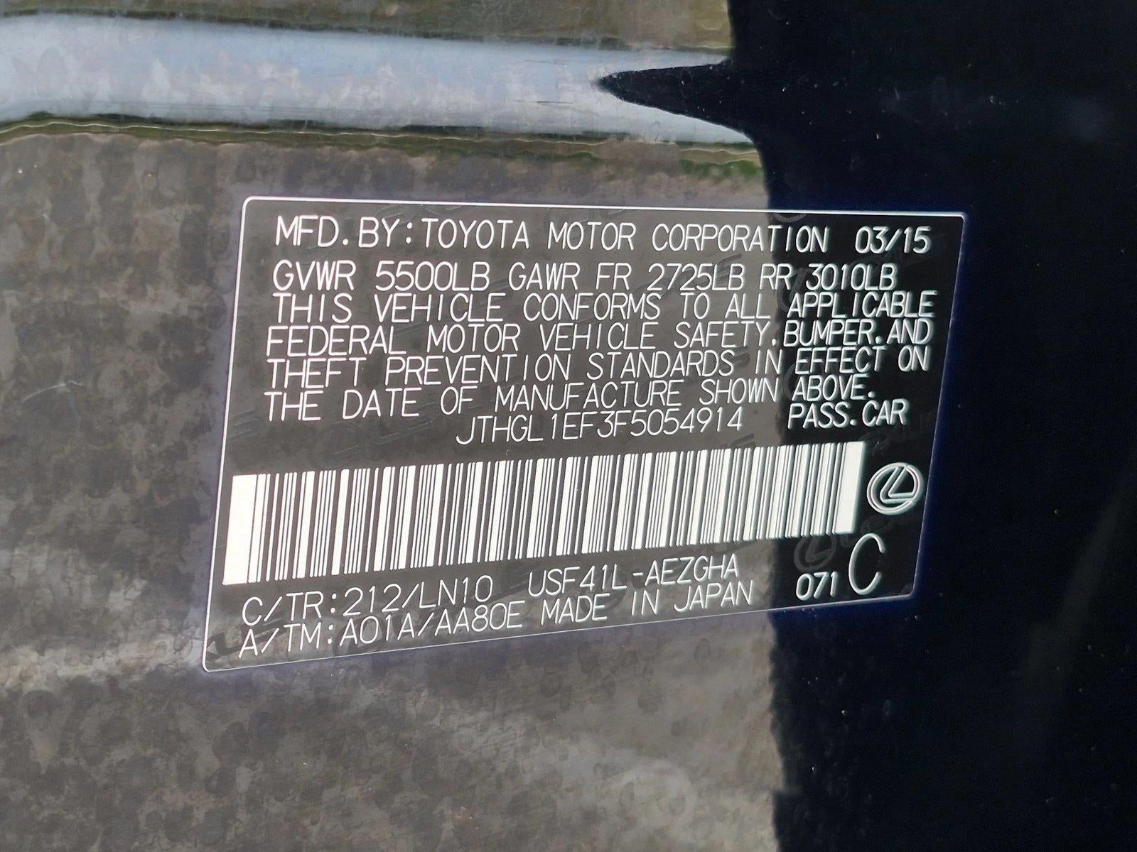 2015 Lexus LS 460 4dr Sdn L RWD