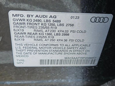 2023 Audi Q5 Sportback S line Premium Plus 45 TFSI quattro