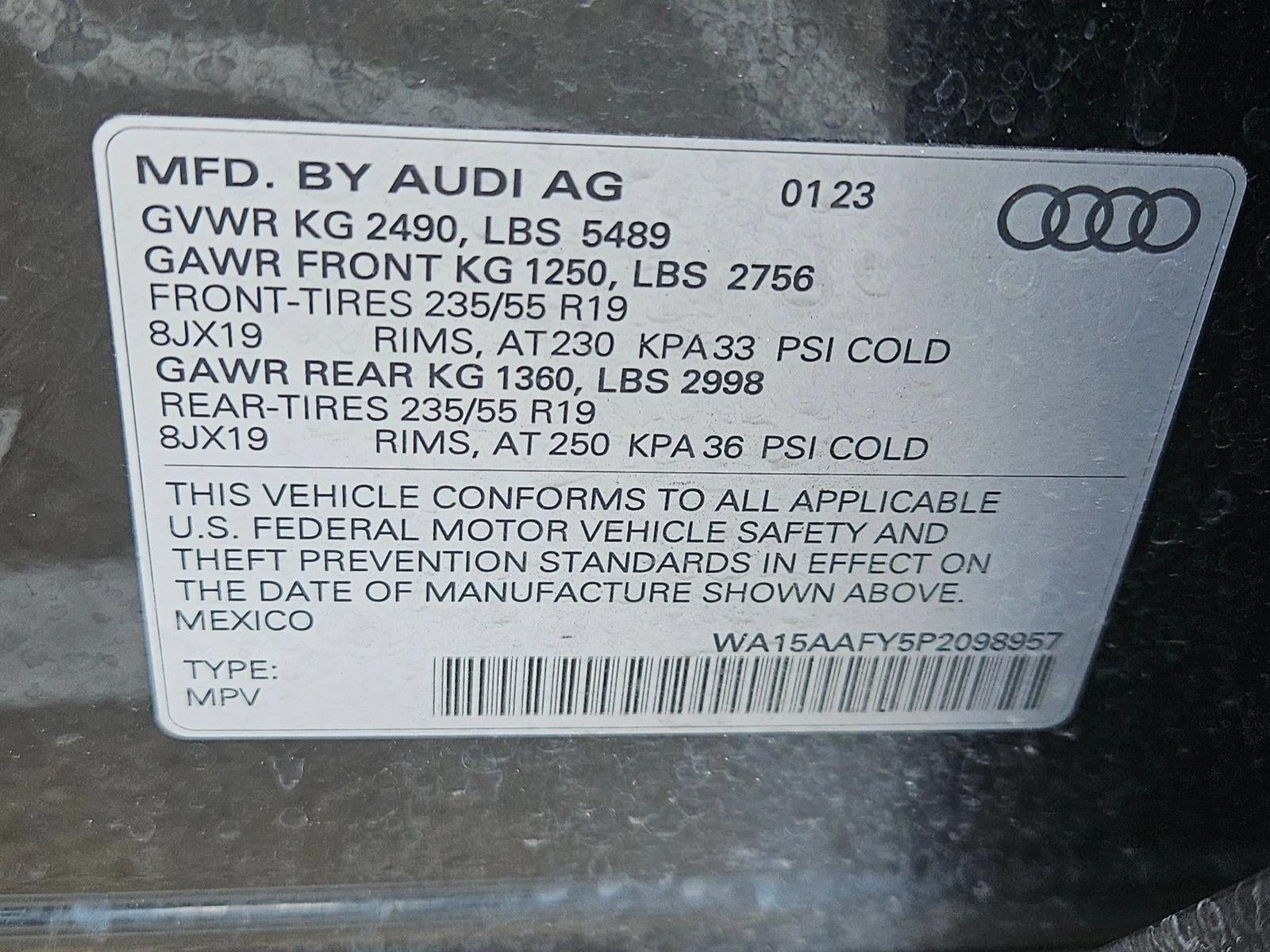 2023 Audi Q5 Sportback S line Premium Plus 45 TFSI quattro