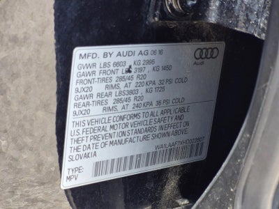 2017 Audi Q7 3.0 TFSI Premium Plus