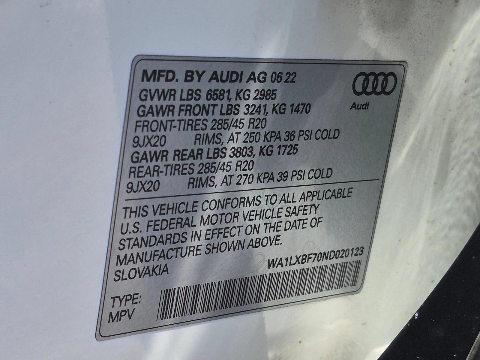2022 Audi Q7 Premium Plus 55 TFSI quattro