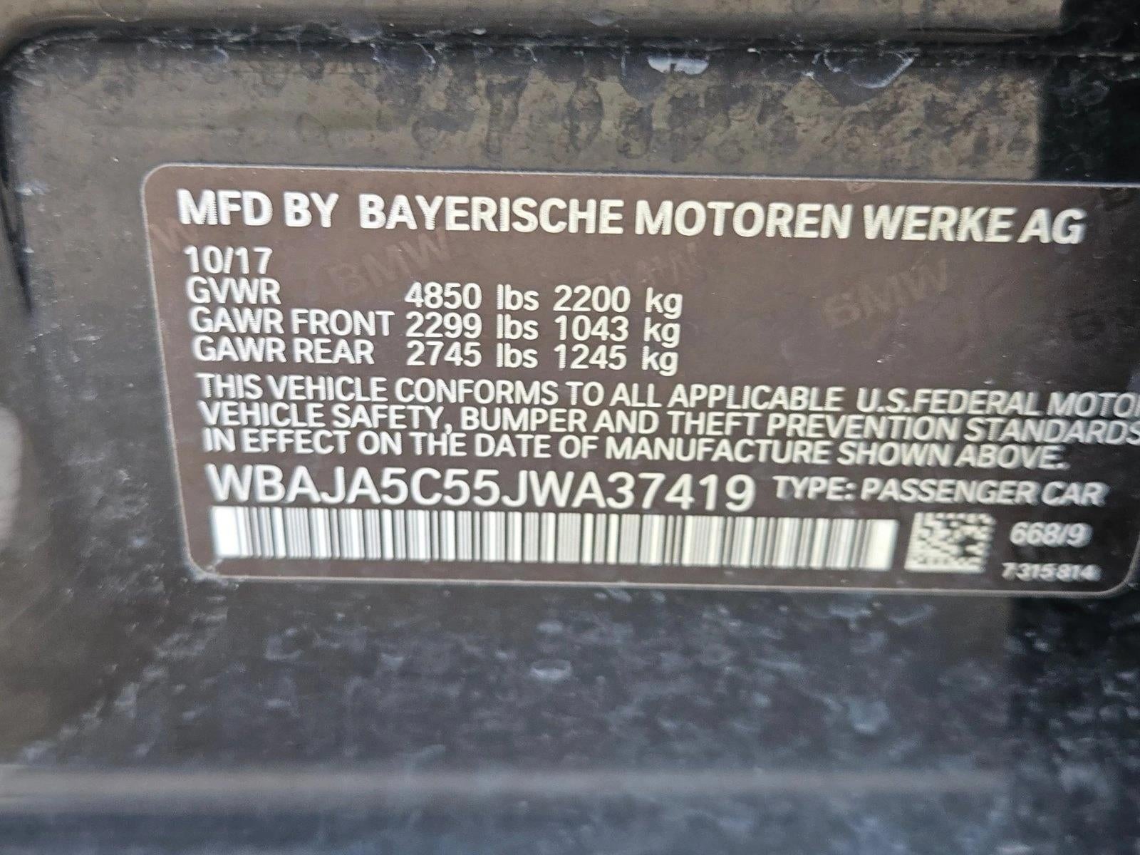 2018 BMW 530i Sedan