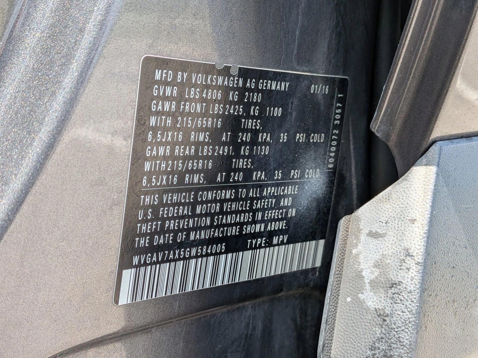 2016 Volkswagen Tiguan 2WD 4dr Auto S