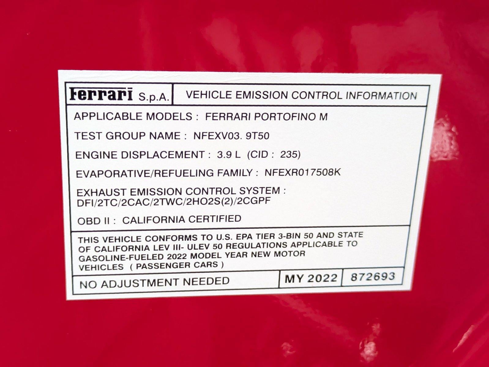 2022 Ferrari Portofino M Convertible