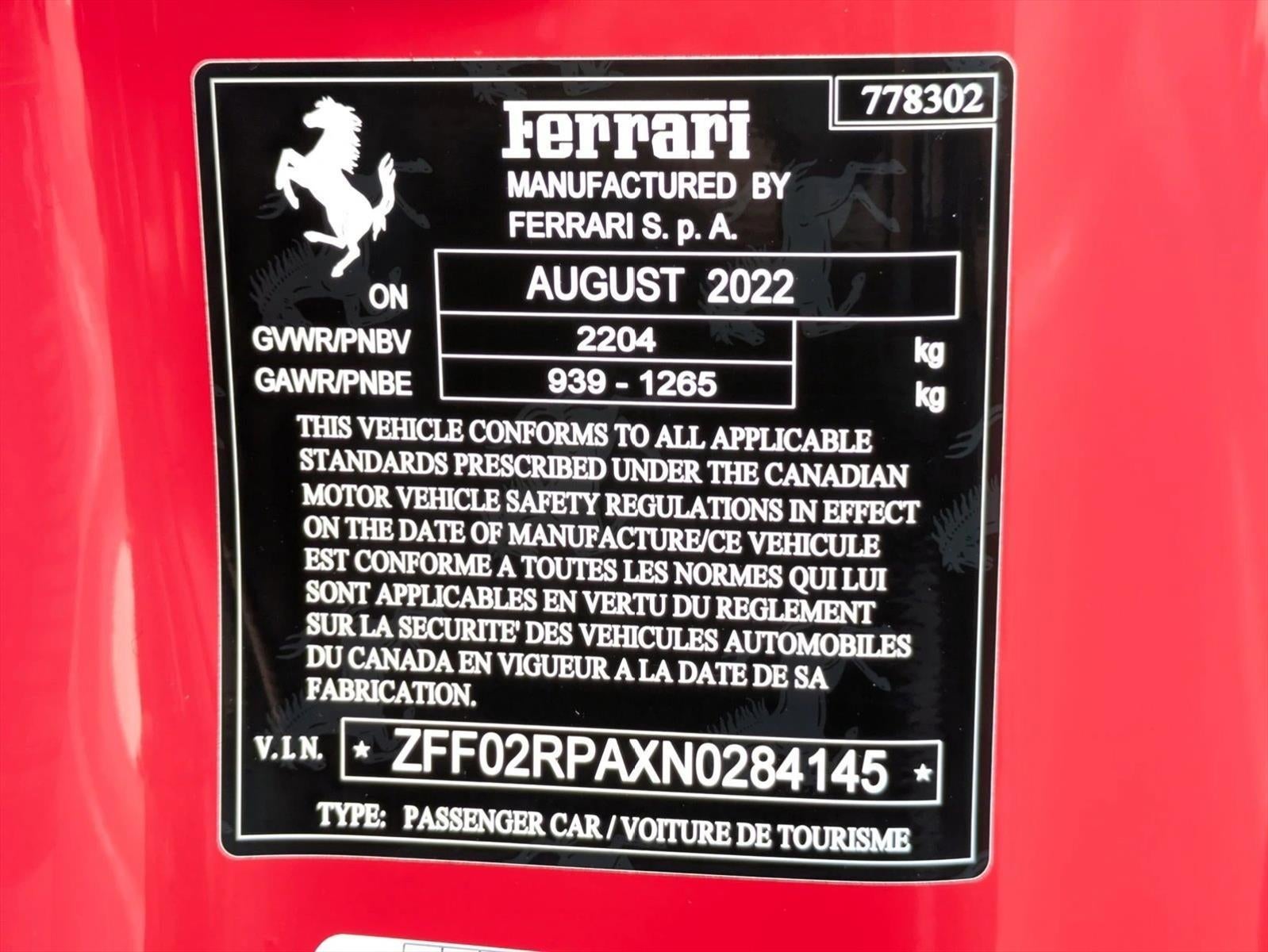 2022 Ferrari Portofino M Convertible